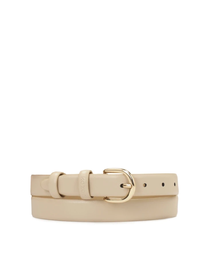 kazar Leather belt in a neutral color