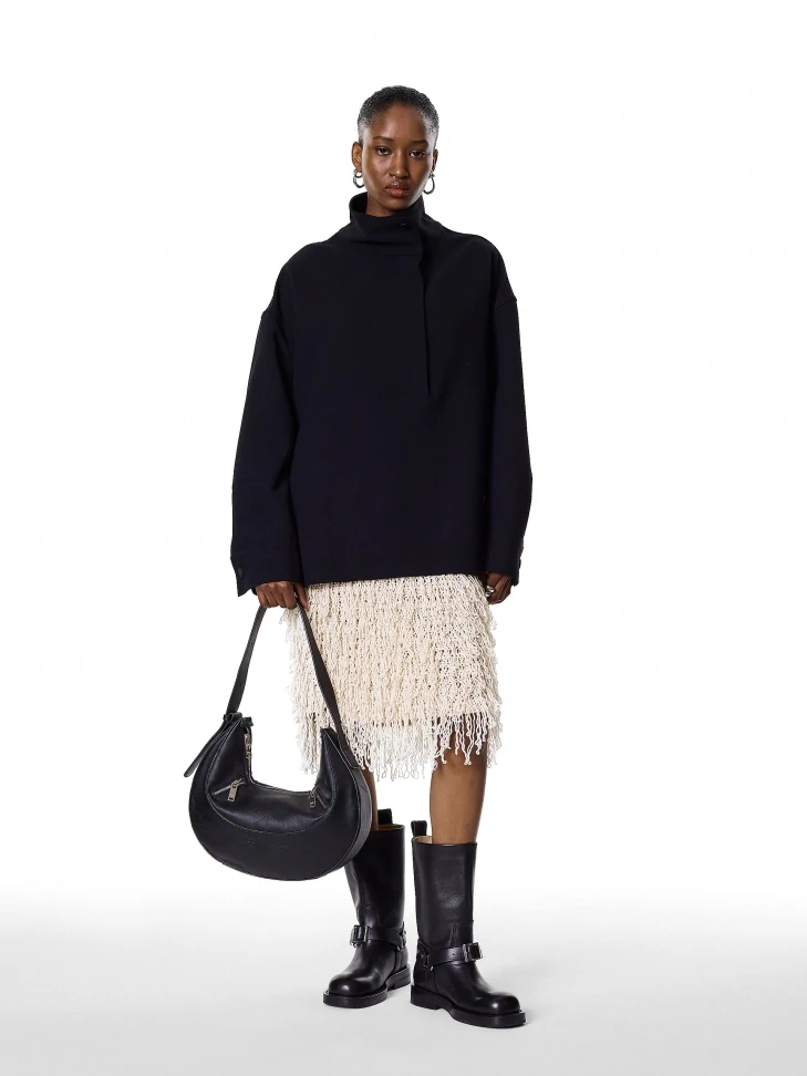 Kazar Leather Biker Boots With Slip-on Upper