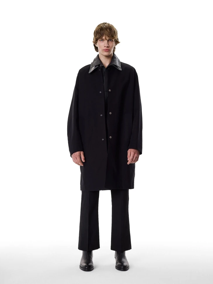 Kazar Leather Black Boots With Zipper Upper