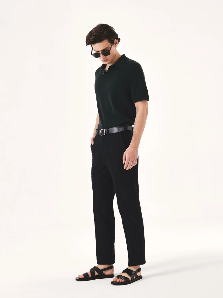 Kazar Leather Black Buckle Sandals