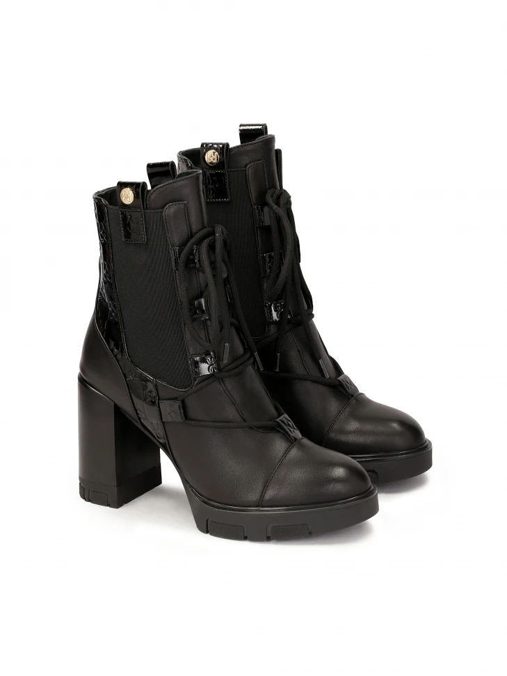 Kazar Leather Boots With Attractive Lacing