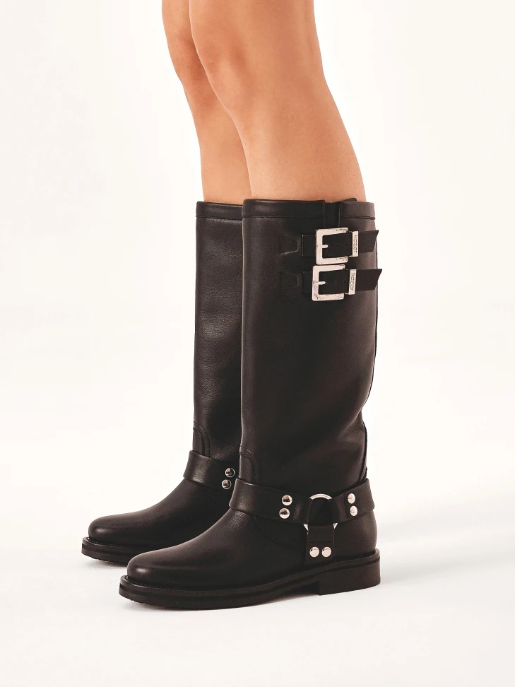Kazar Leather Boots With Buckles