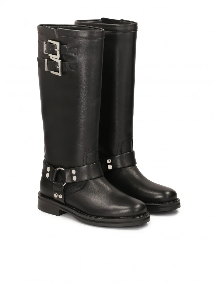 Kazar Leather Boots With Buckles