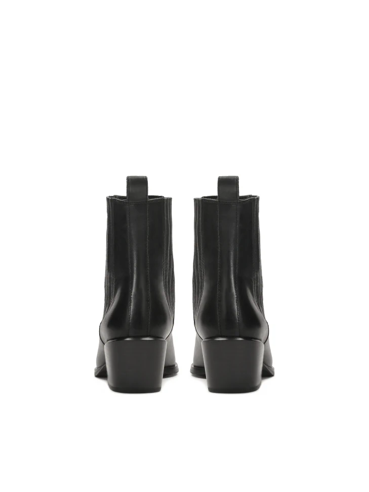 Kazar Leather Boots With Elastic Bands