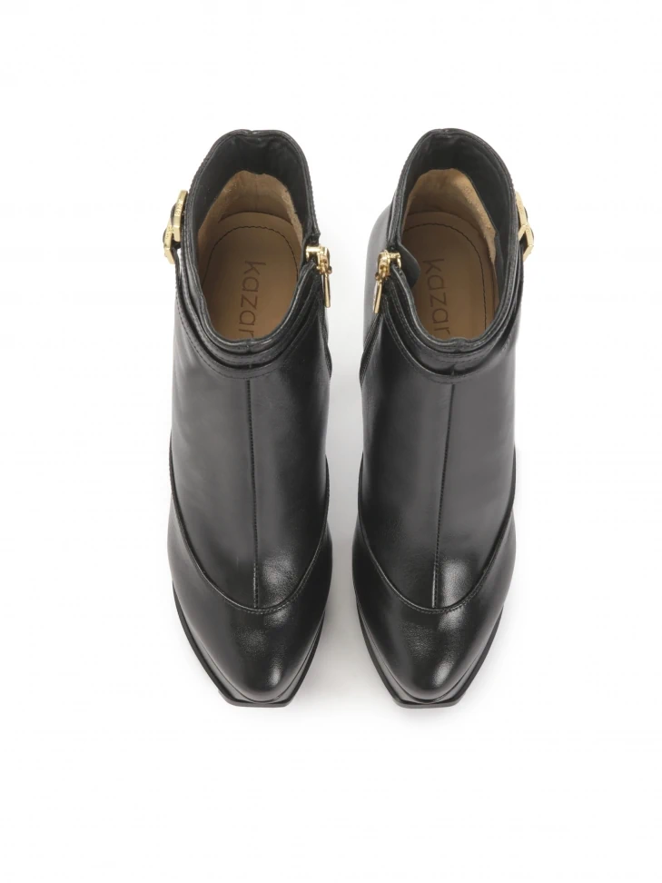 Kazar Leather Boots With High Heel And Platform