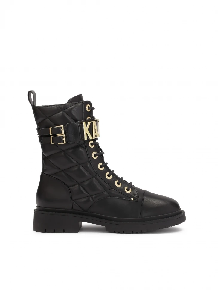 kazar Leather boots with metal lettering