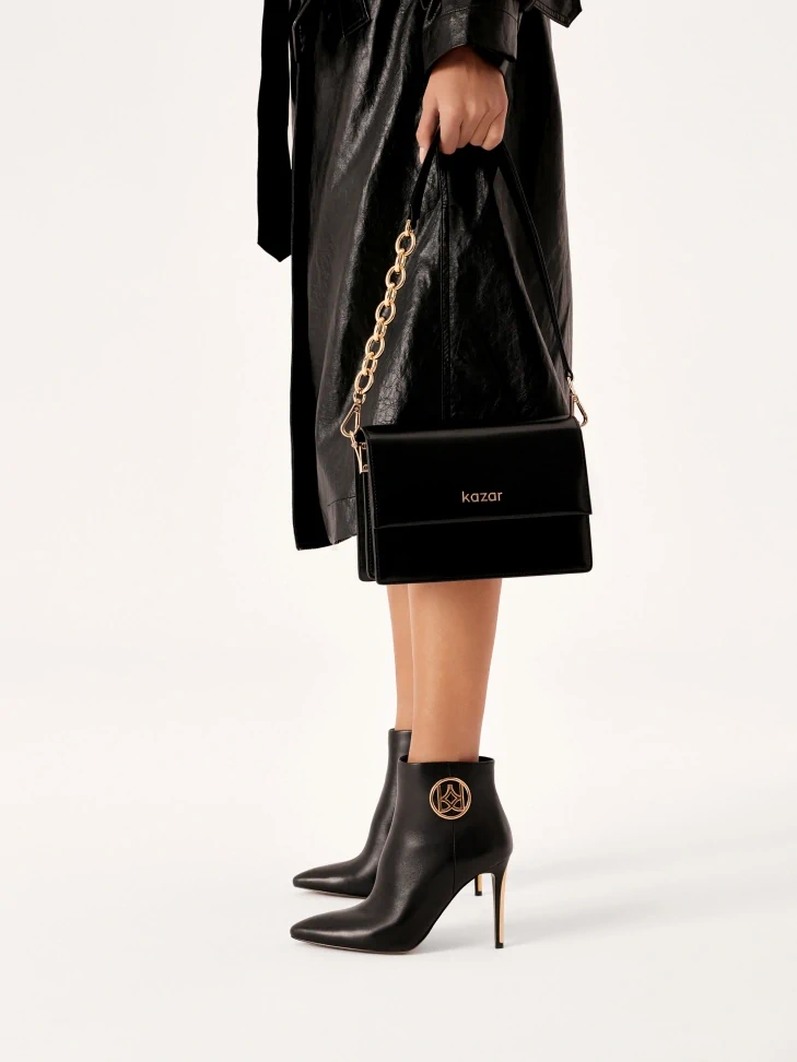 Kazar Leather Boots With Pointed Toes