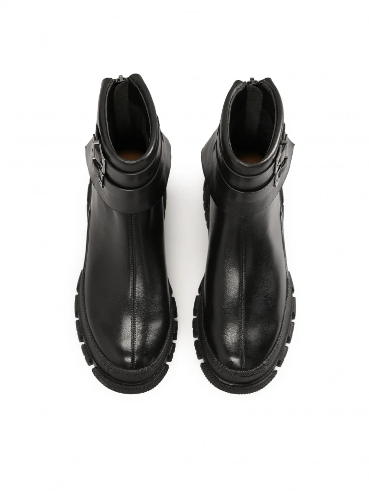 Kazar Leather Boots With Turned-up Upper