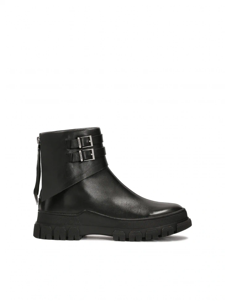 kazar Leather boots with turned-up upper