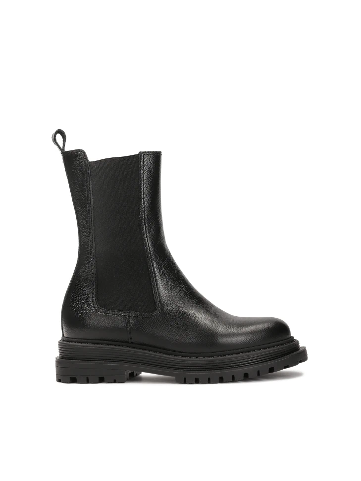 kazar Leather boots with zipper and elastic band