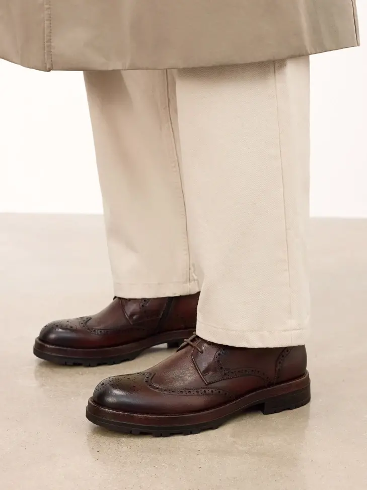 Kazar Leather Casual Shoes With Ornamentation