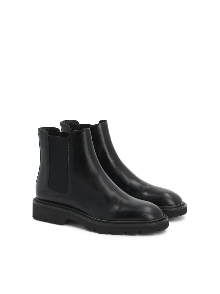 Kazar Leather Chelsea Boots With Elastic Insert