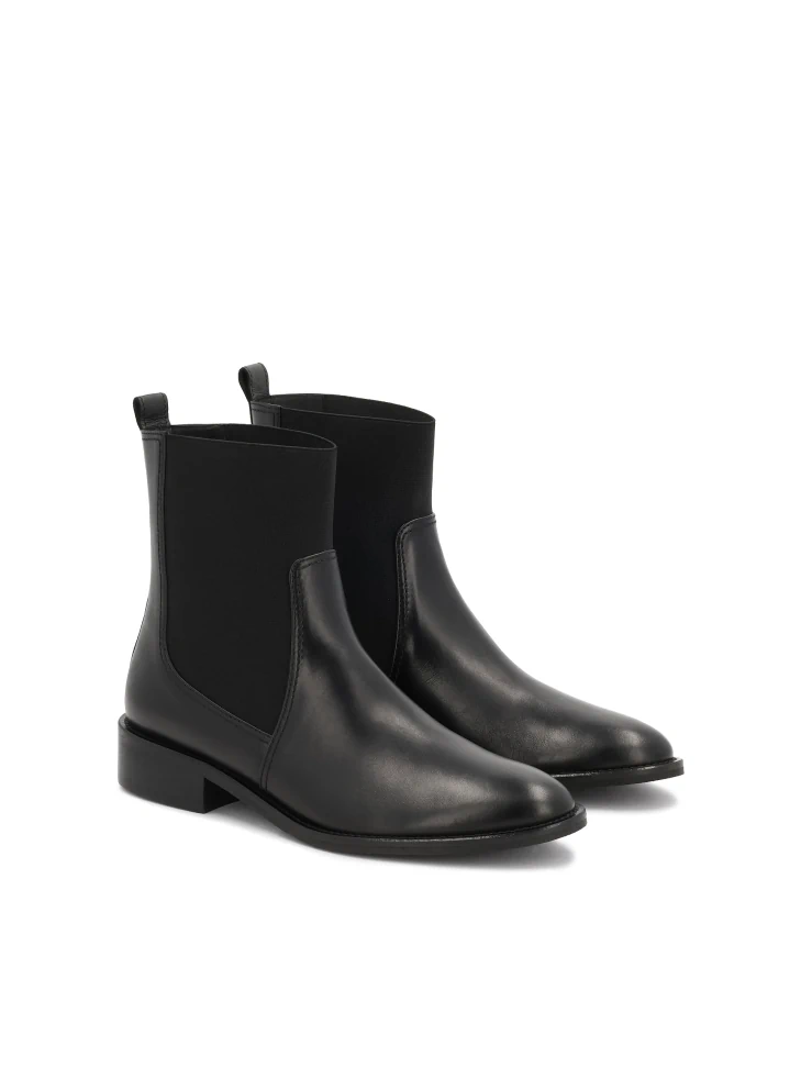 Kazar Leather Chelsea Boots With Elastic Upper