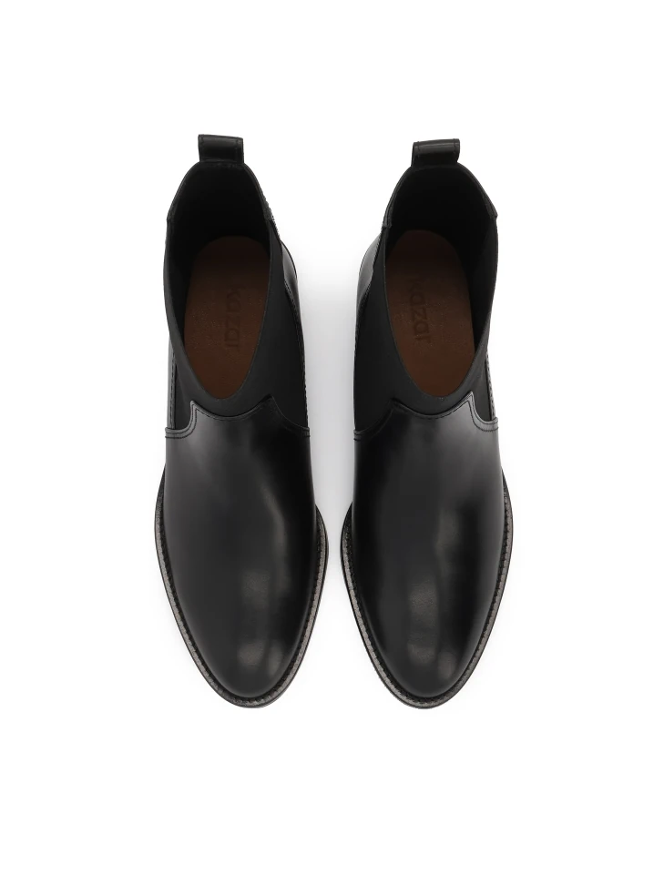 Kazar Leather Chelsea Boots With Elastic Upper