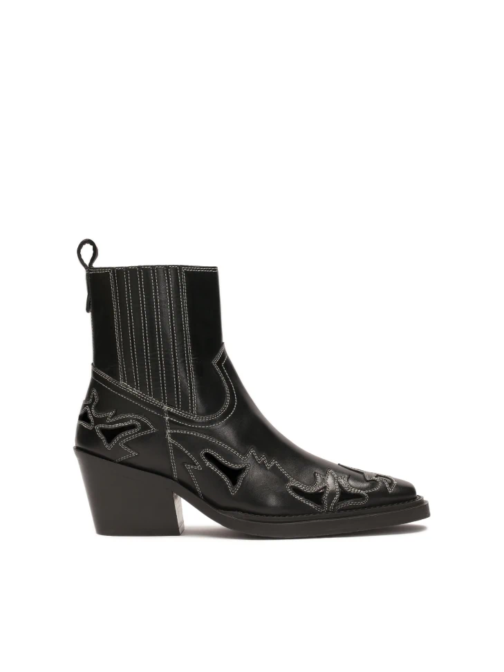kazar Leather cowboy boots with cut-out pattern