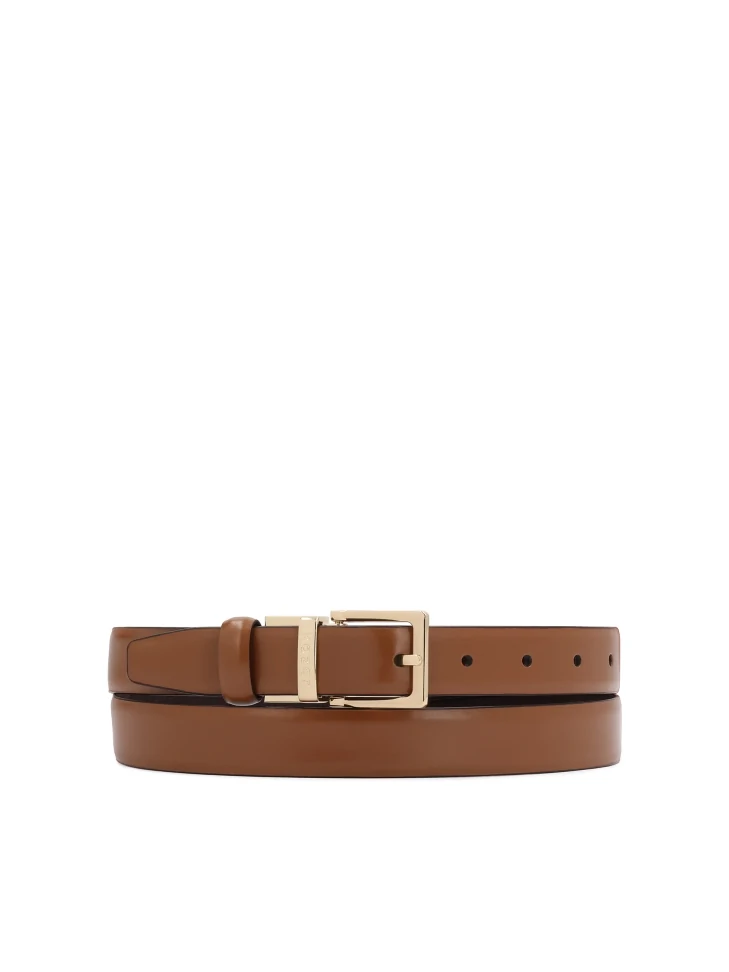 kazar Leather double-sided belt in shades of brown