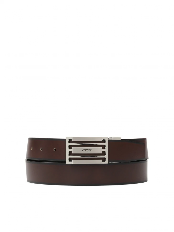 Kazar Leather Double-sided Belt With Large Buckle
