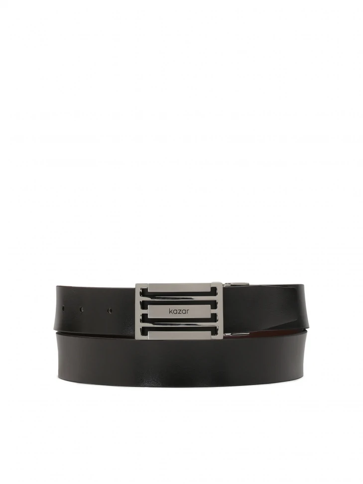 kazar Leather double-sided belt with large buckle