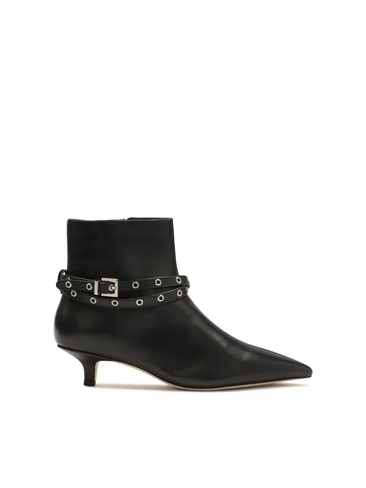 kazar Leather duck heeled boots