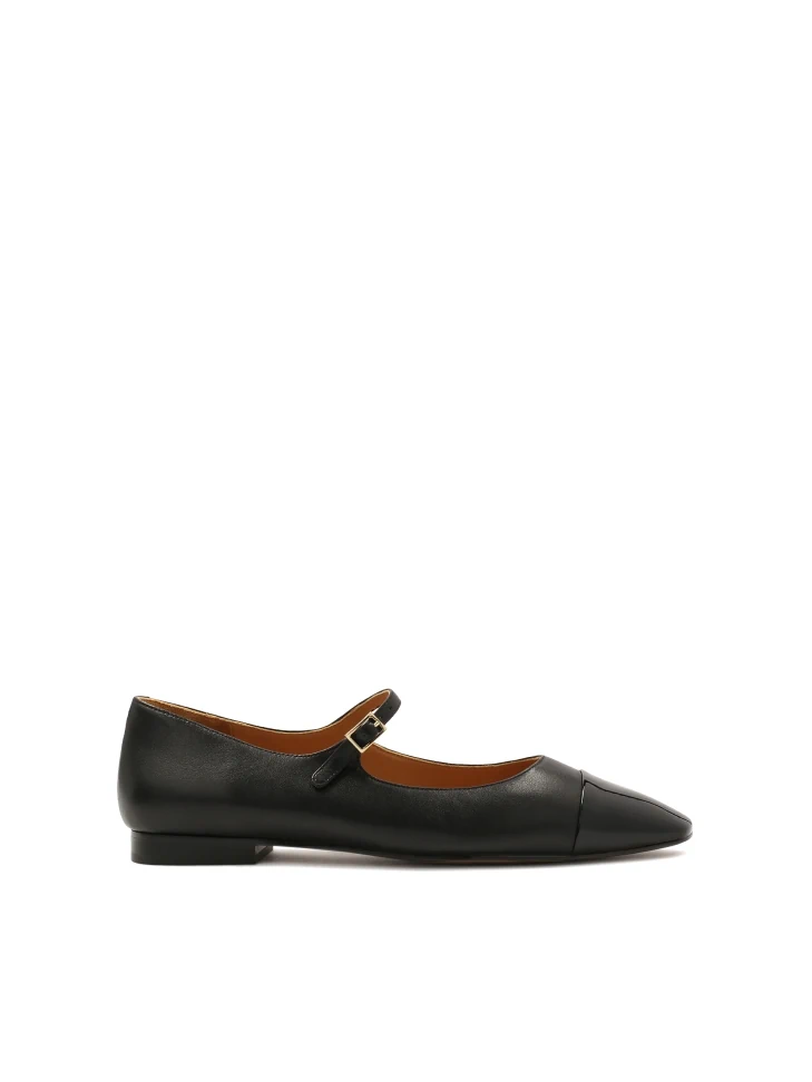 kazar Leather flat pumps with patent leather noses