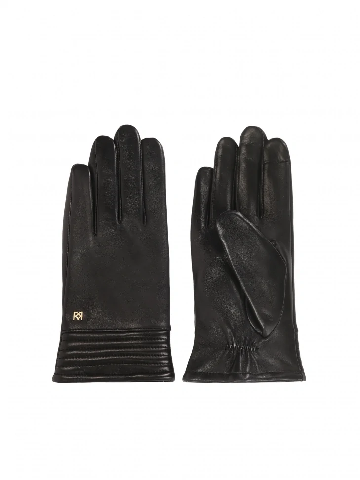 Kazar Leather Gloves With Quilted Stitching