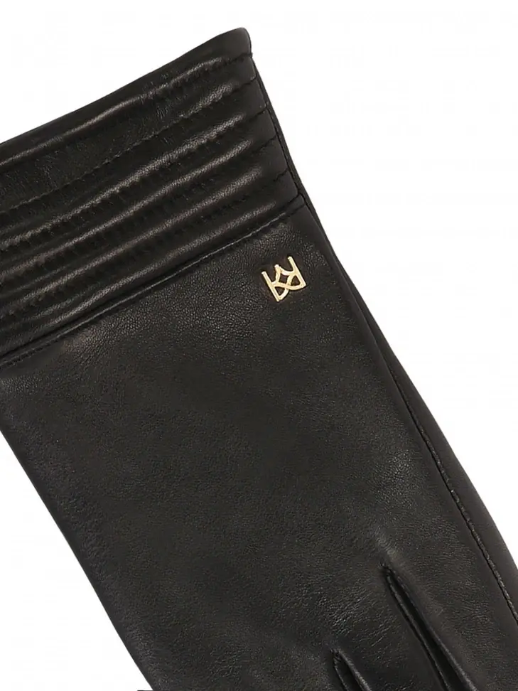 Kazar Leather Gloves With Quilted Stitching