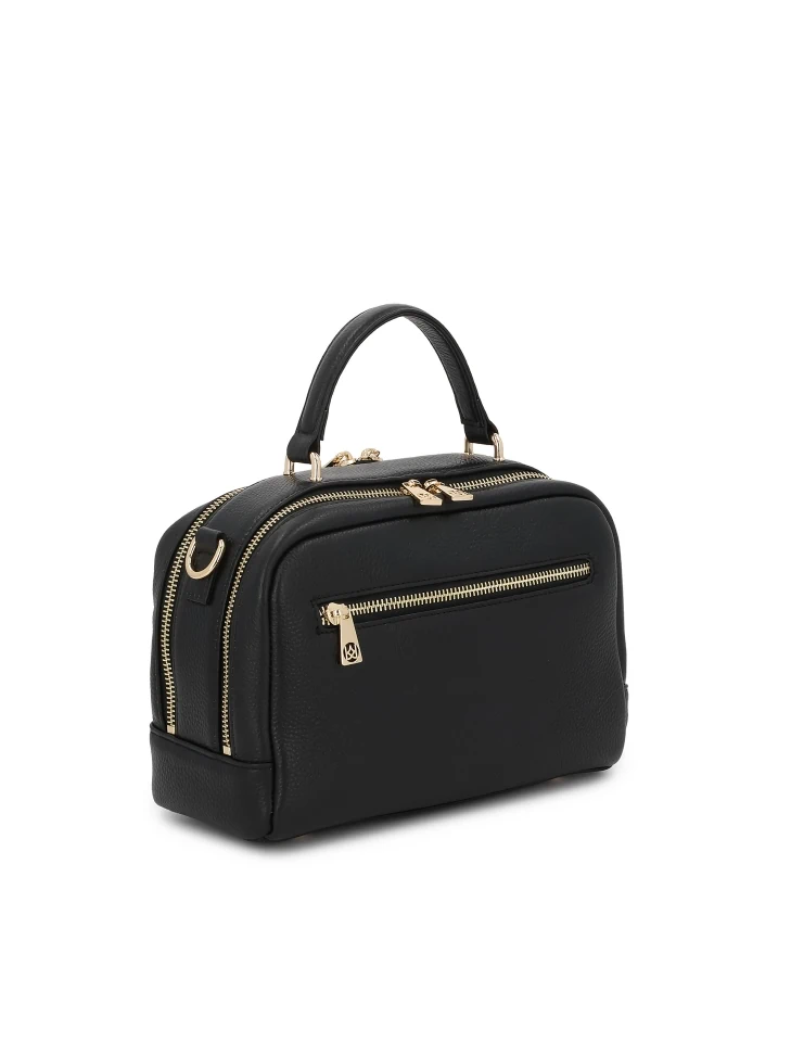 Kazar Leather Handbag With A Geometric Shape