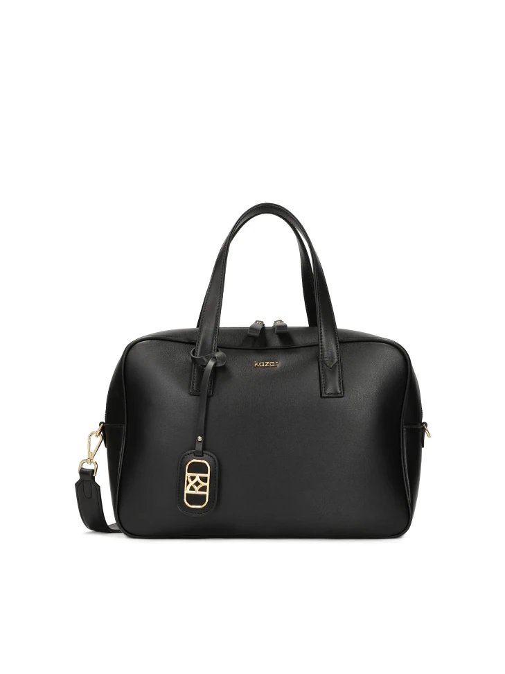 kazar Leather handbag with a geometric shape