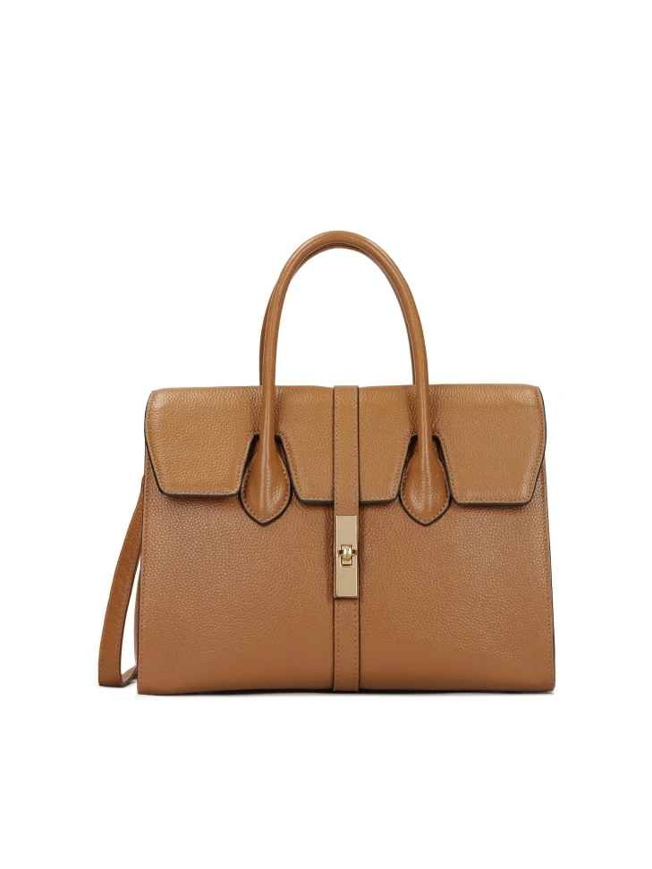 kazar Leather handbag with fine flap and clasp