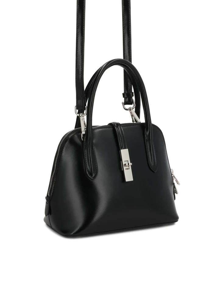 Kazar Leather Handbag With Rigid Construction