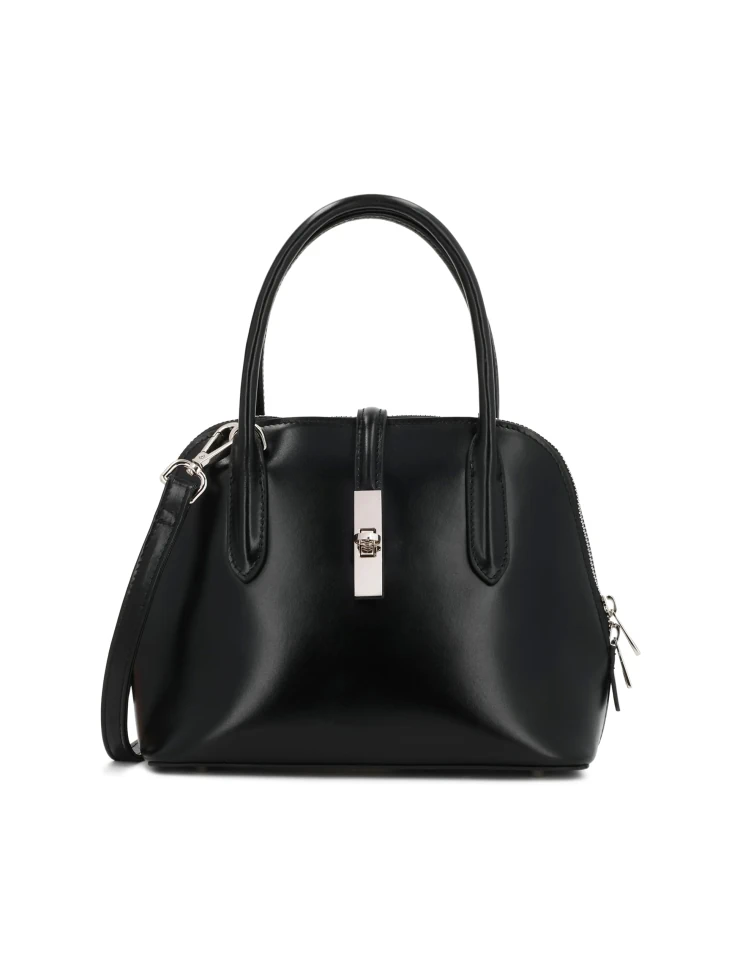 kazar Leather handbag with rigid construction