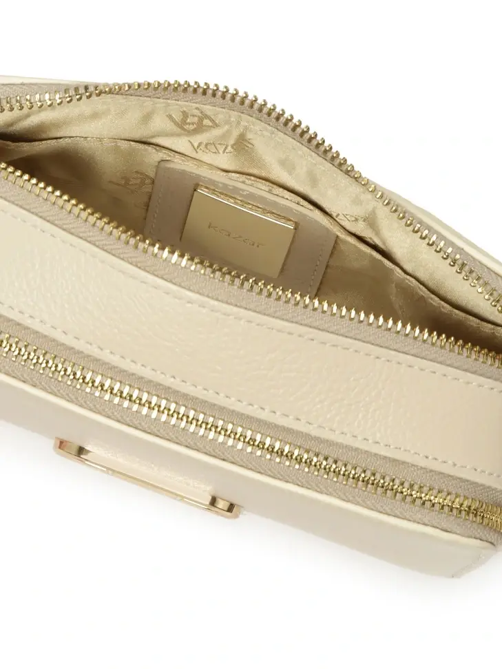 Kazar Leather Handbag With Two Detachable Straps