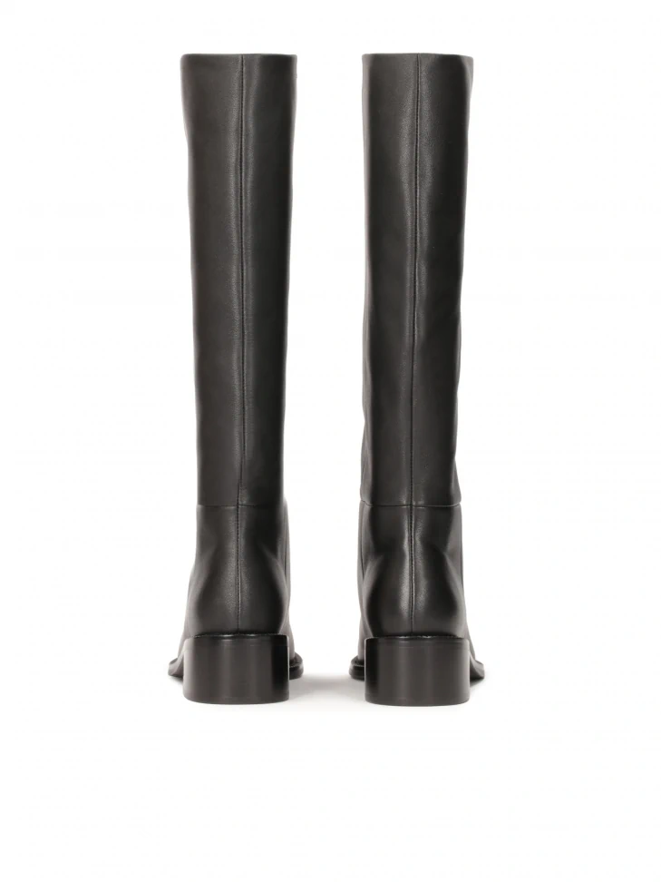 Kazar Leather Jackboots With A Slip-on Upper