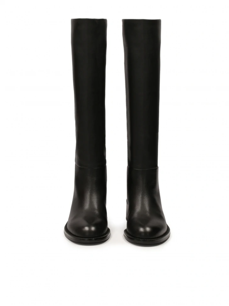 Kazar Leather Jackboots With A Slip-on Upper