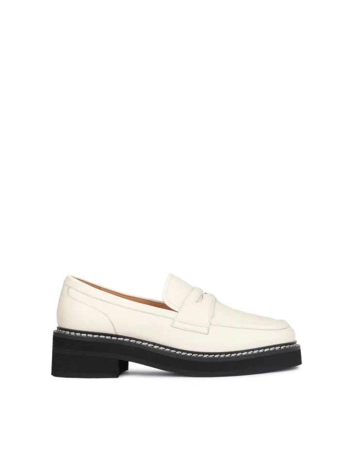 kazar Leather loafers in off-white colour