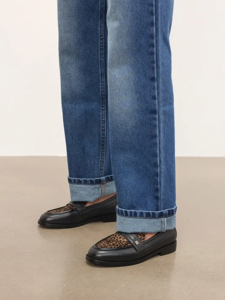 Kazar Leather Loafers With Bristle Insert