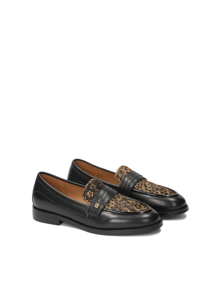 Kazar Leather Loafers With Bristle Insert