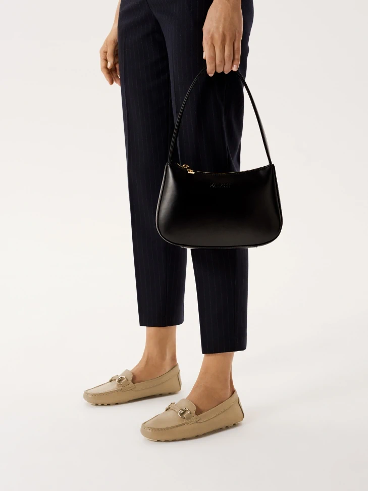 Kazar Leather Moccasins With Metal Buckle