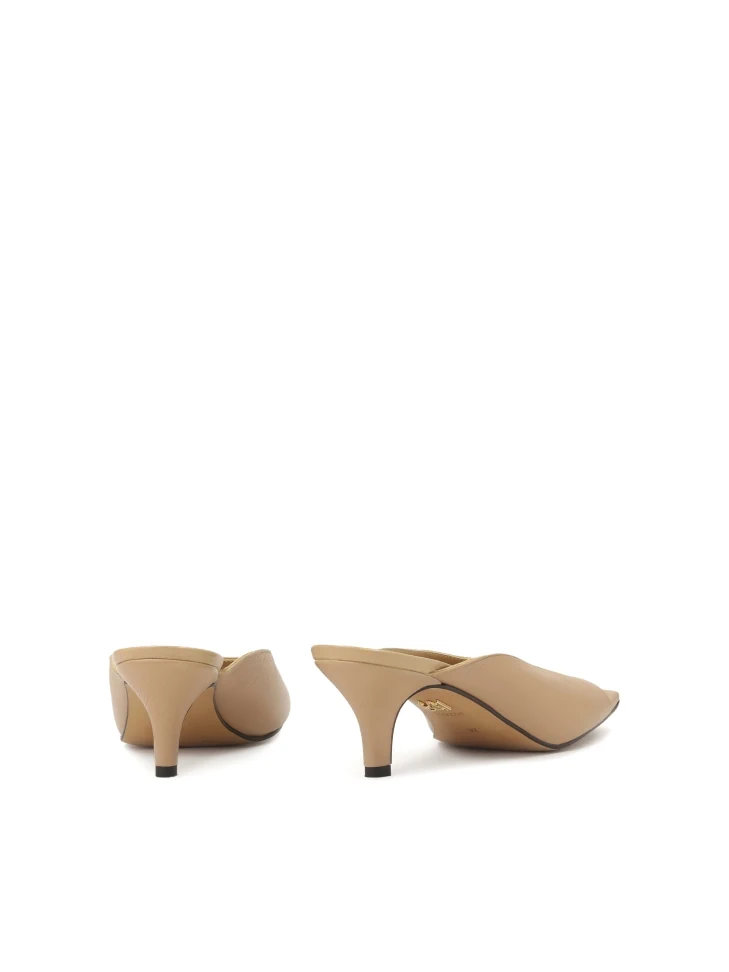 Kazar Leather Mules With A Low Heel
