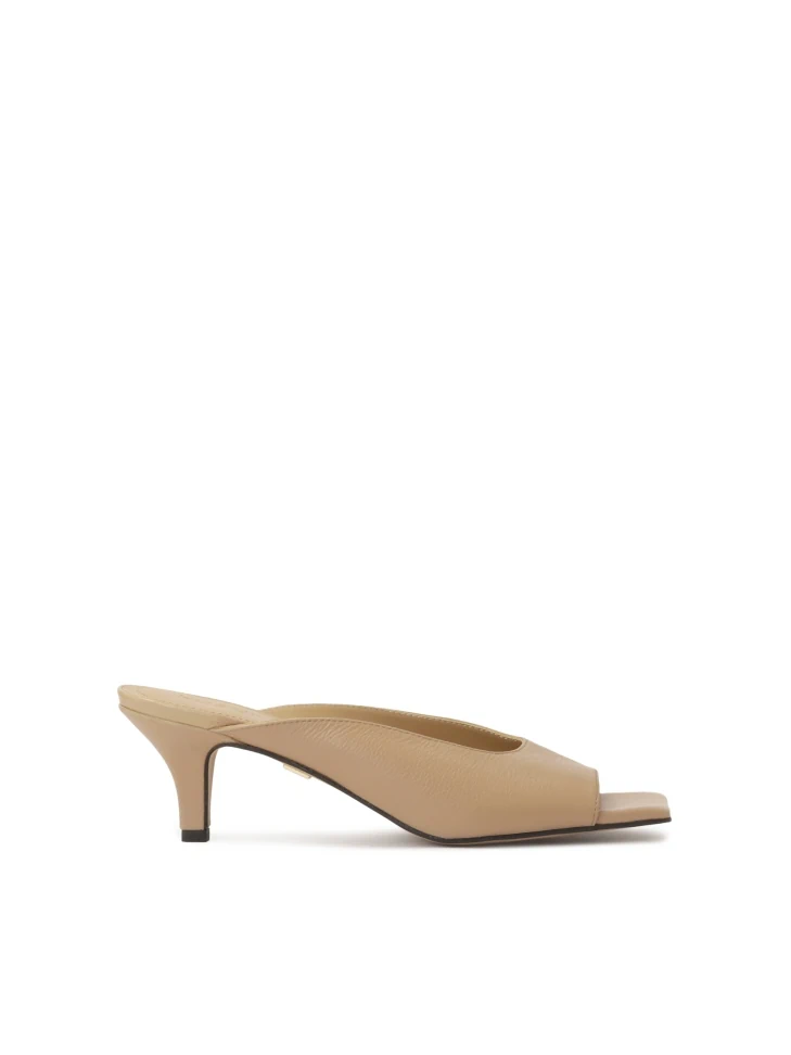 kazar Leather mules with a low heel