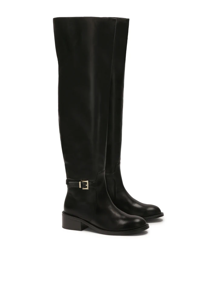 Kazar Leather Musketeers With Flat Heels