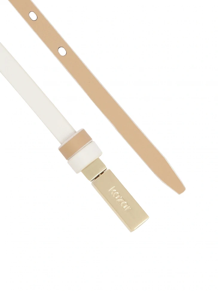 Kazar Leather Narrow Belt