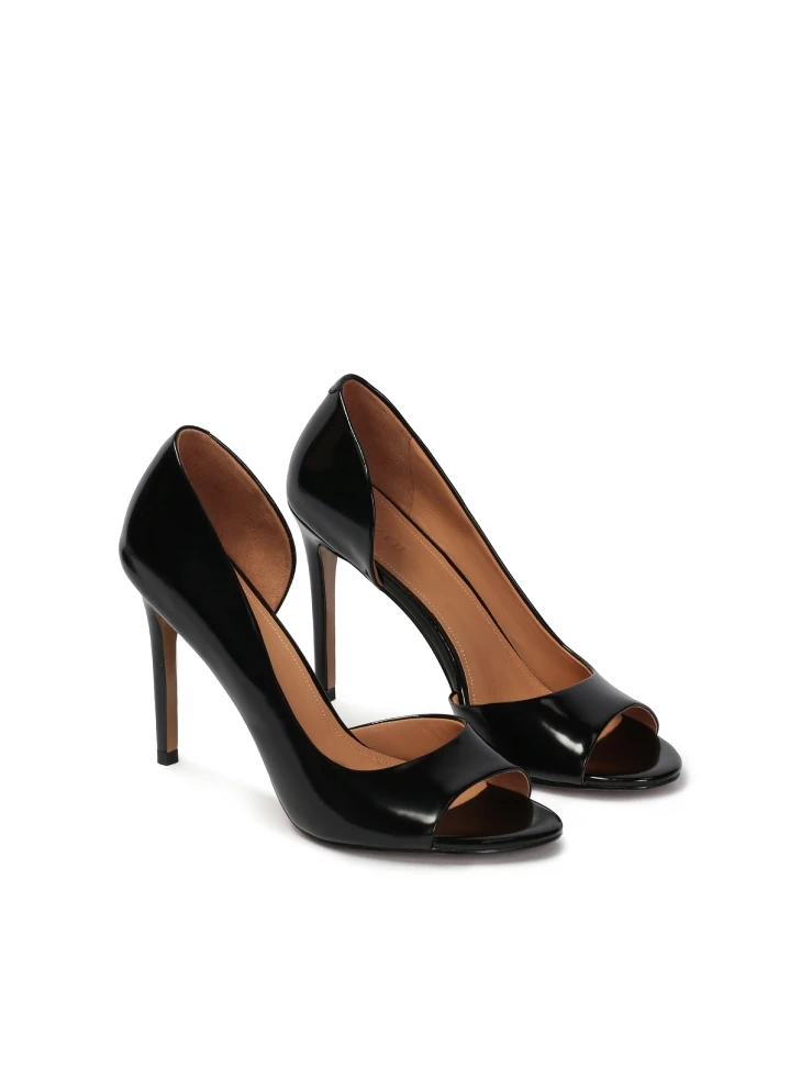 Kazar Leather Peep Toe Pumps