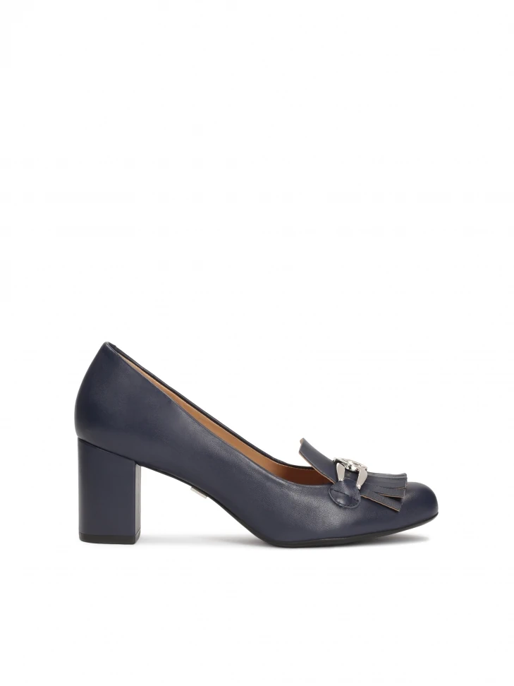 kazar Leather pumps with a wide heel