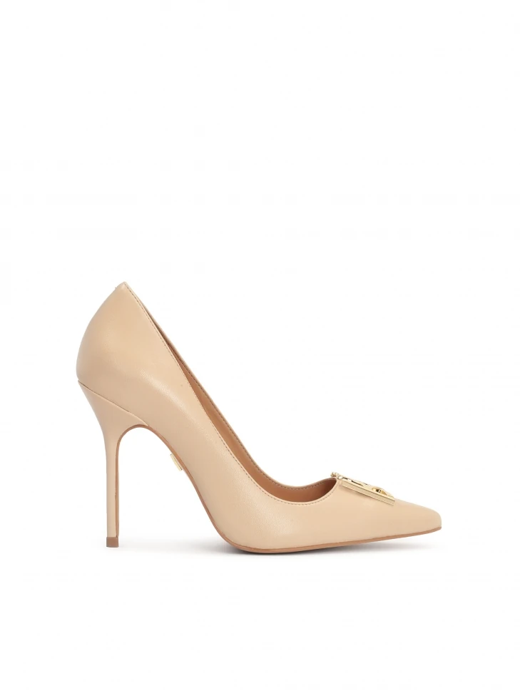 kazar Leather pumps with metal embellishment