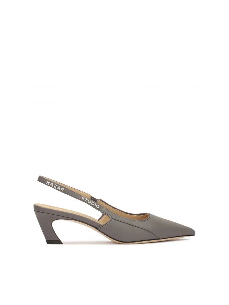 kazar Leather pumps with open heel