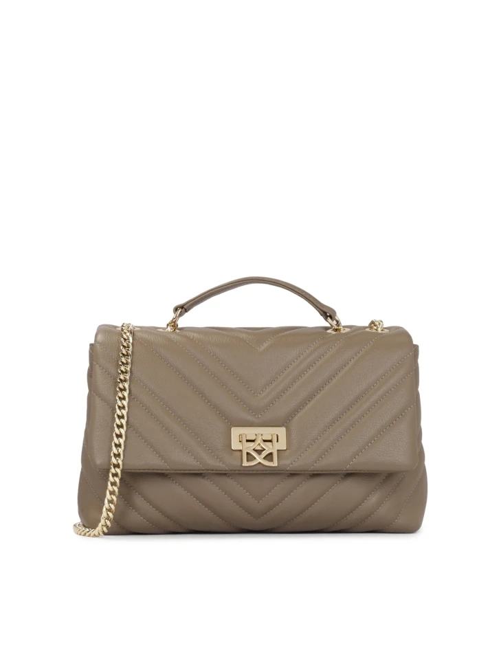 kazar Leather quilted chain handbag