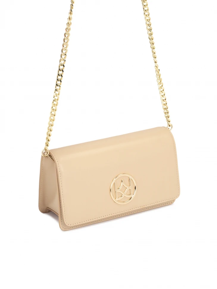 Kazar Leather Rectangular Bag On A Gold Chain