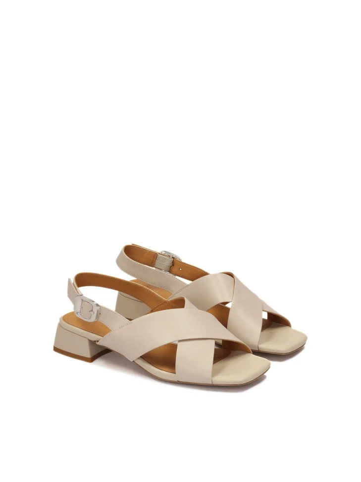 Kazar Leather Sandals On A Low Heel