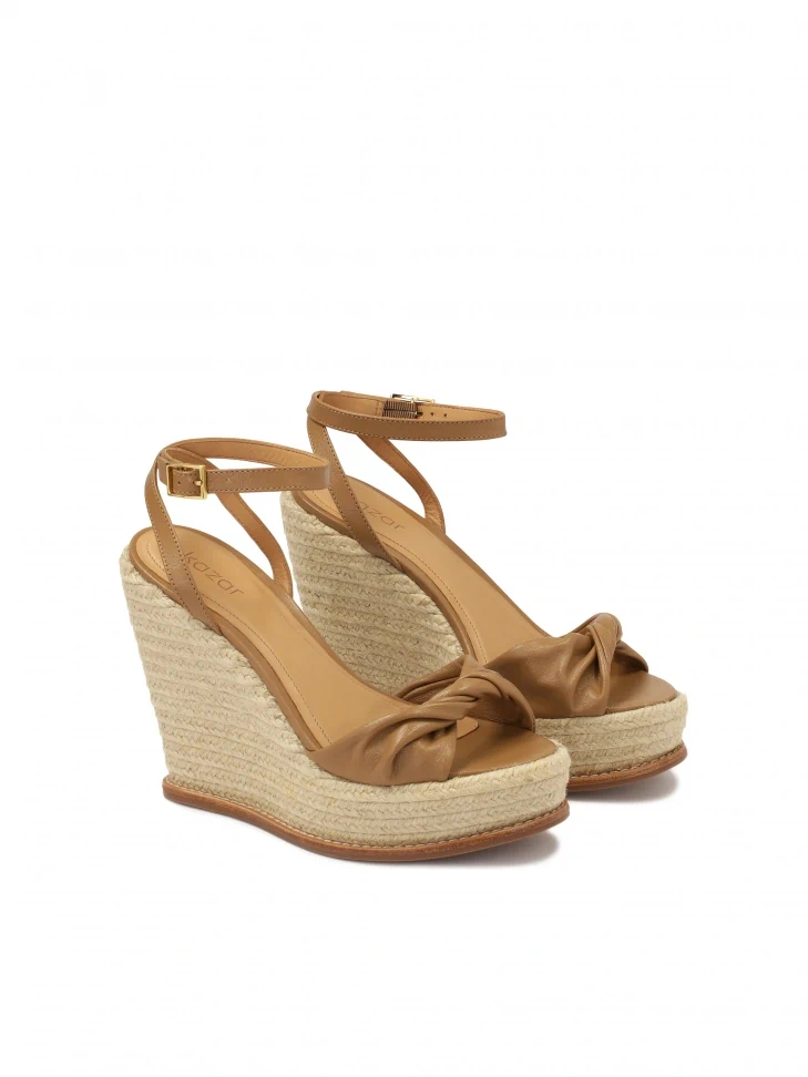 Kazar Leather Sandals With Anchor And Platform